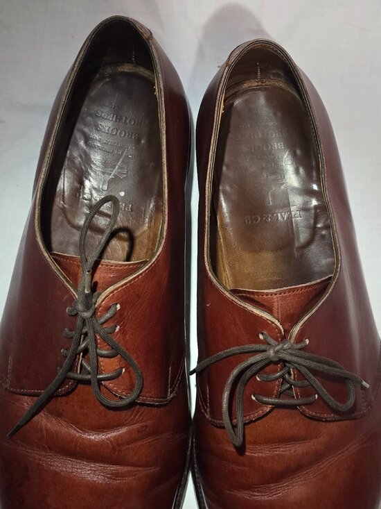 Peal & Co. Brooks Brothers Made in Italy Brown Oxford Leather Shoe - sz 10 1/2 E main image 6